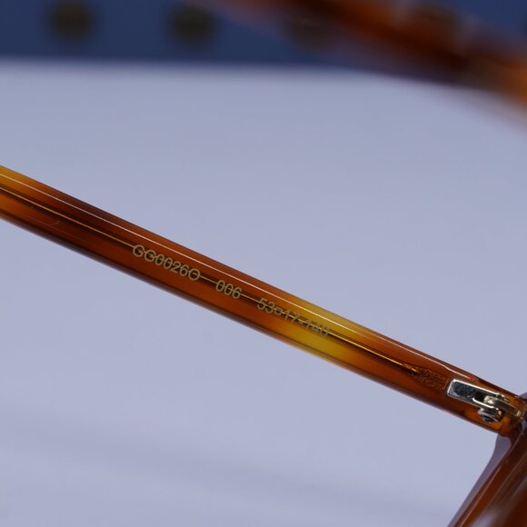 Gucci GG0026O 006 Cat Eye Eyeglasses - Light Havana 53mm - Picture 5 of 10